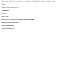 1988_coupe_Mustang_As_Is_please_dont_send_text_all_through_the_hours_text_when_you_want_see_it