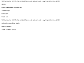 WW2_armour_Car_M20M8_has_combat_Wheels_needs_restored_needs_everythingNot_running8500